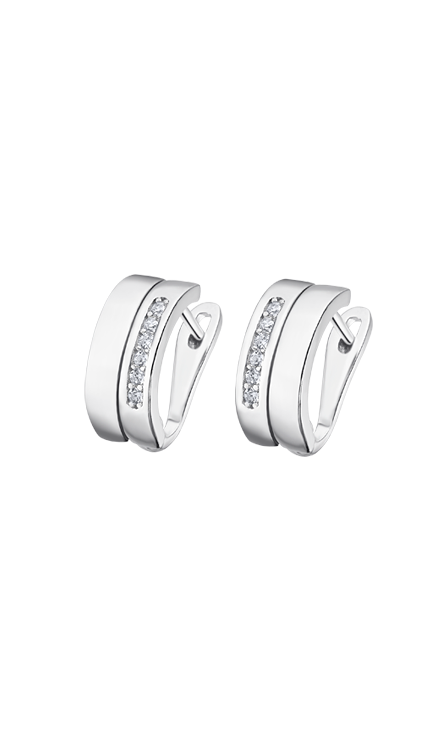 Boucle d'oreilles argent Lotus dame