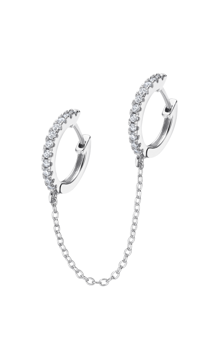 Boucle d'oreilles Lotus argent