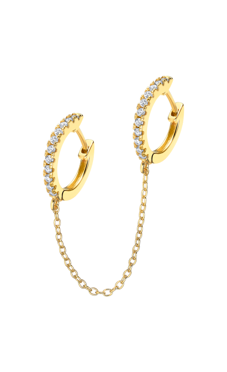 Boucle d'oreilles Lotus plaqué or