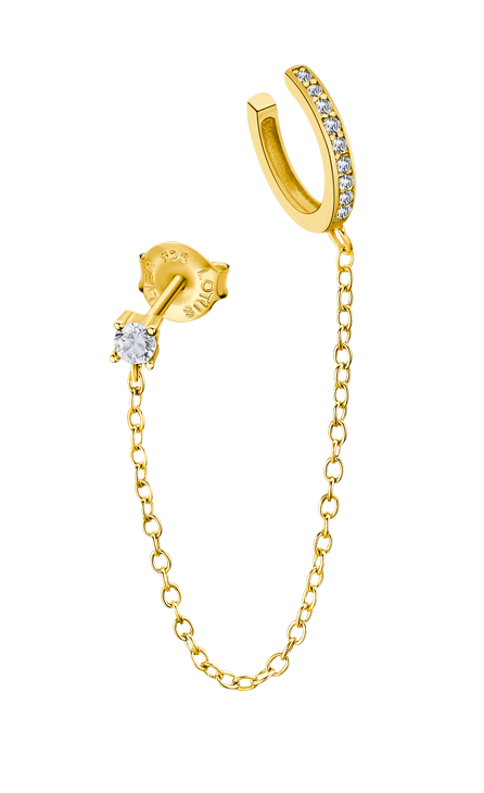 Boucle d'oreilles Lotus plaqué or
