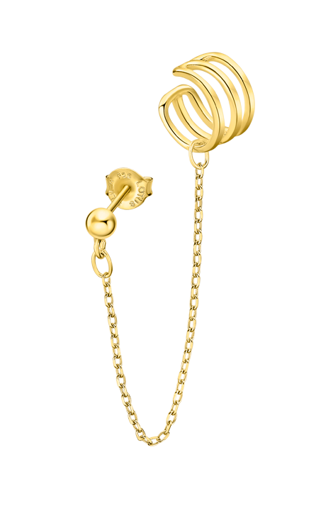 Boucle d'oreilles Lotus plaqué or