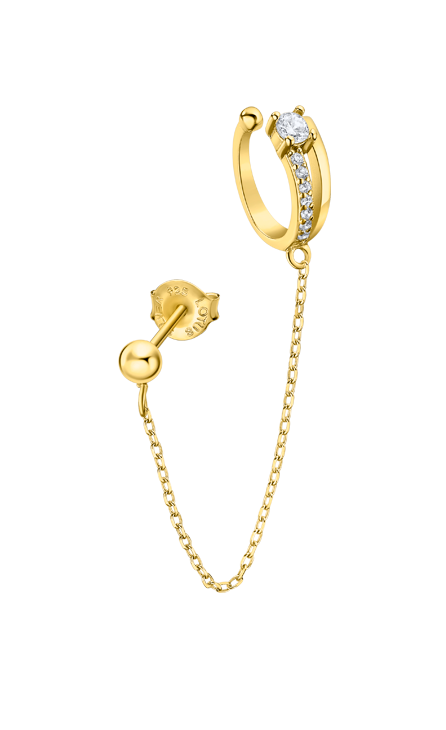 Boucle d'oreilles Lotus plaqué or