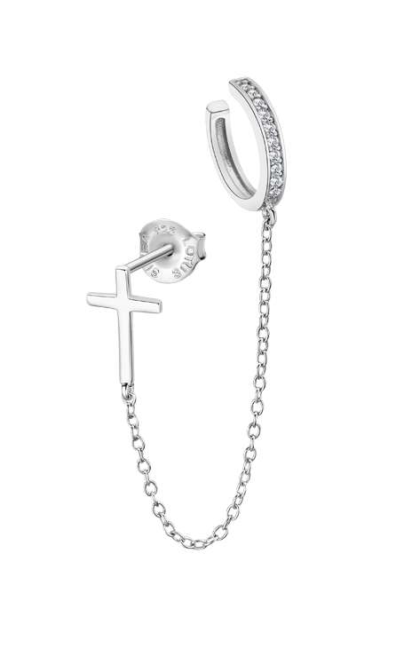 Boucle d'oreilles Lotus argent