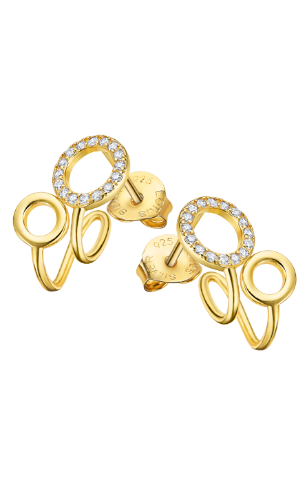 Boucle d'oreilles Lotus plaqué or