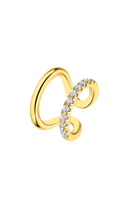 Boucle d'oreilles Lotus plaqué or