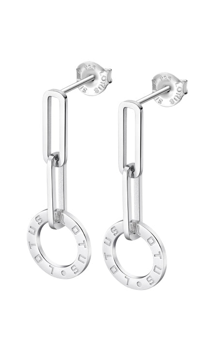 Boucle d'oreilles Lotus argent
