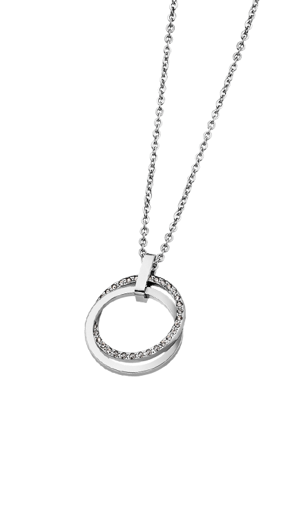 Collier acier Lotus dame