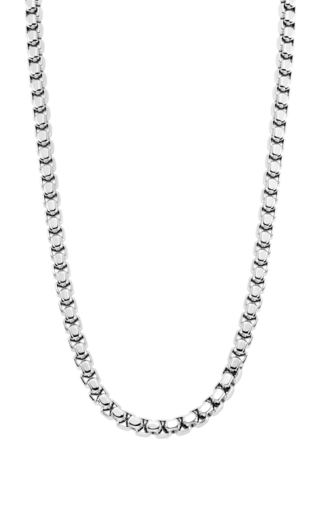 Collier acier Lotus Homme