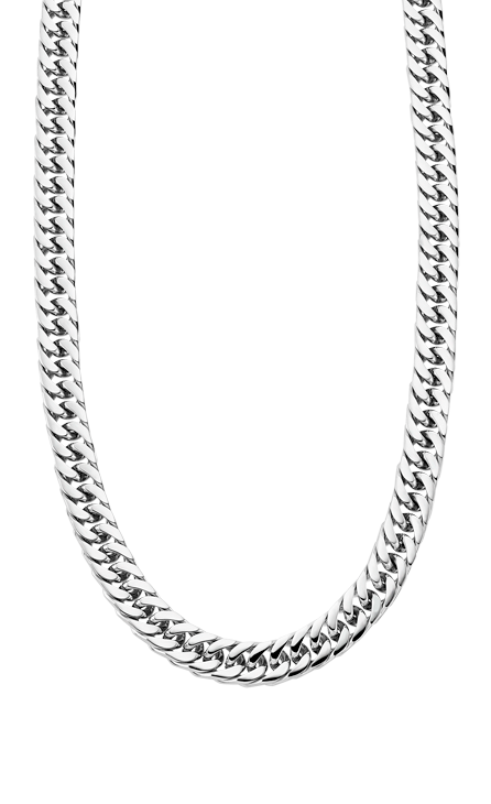 Collier acier Lotus homme