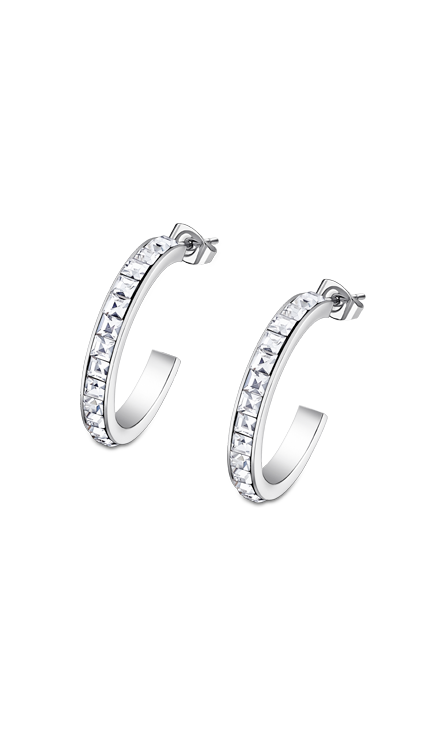 Boucle d'oreilles acier Lotus dame