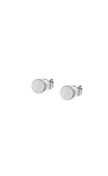 Boucle d'oreilles acier Lotus homme