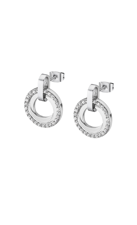 Boucle d'oreilles acier Lotus dame