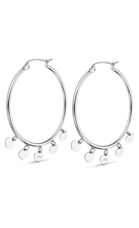 Boucle d'oreilles acier Lotus dame