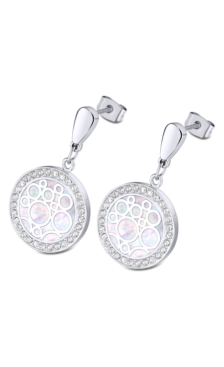 Boucle d'oreilles acier Lotus dame