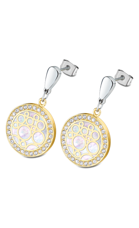 Boucle d'oreilles acier Lotus dame