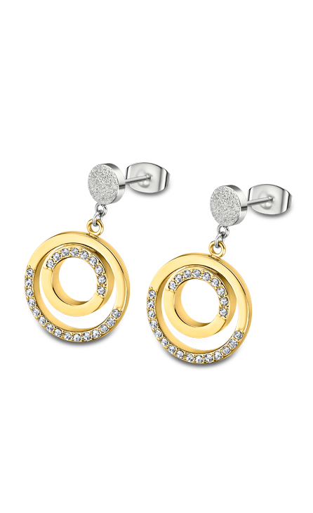 Boucle d'oreilles acier Lotus dame