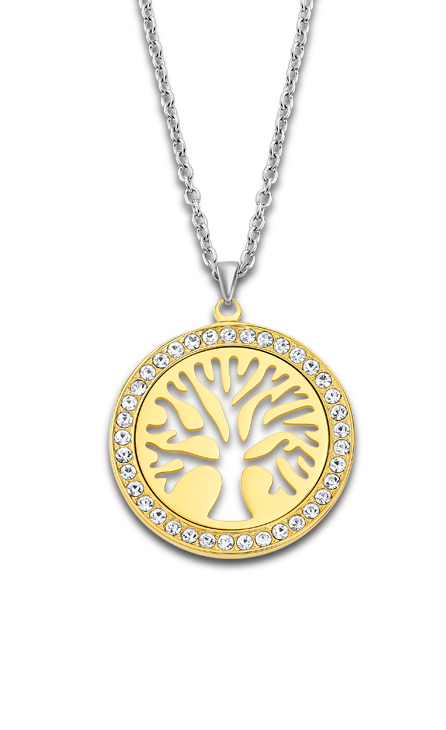 Collier acier Lotus dame