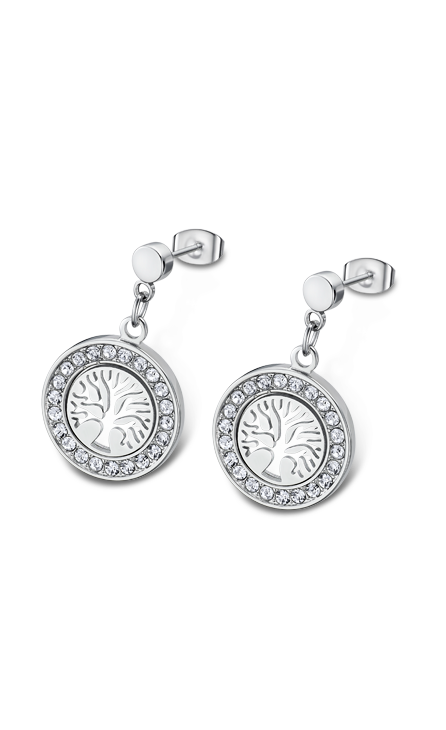 Boucle d'oreilles acier Lotus dame