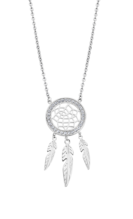 Collier acier Lotus dame