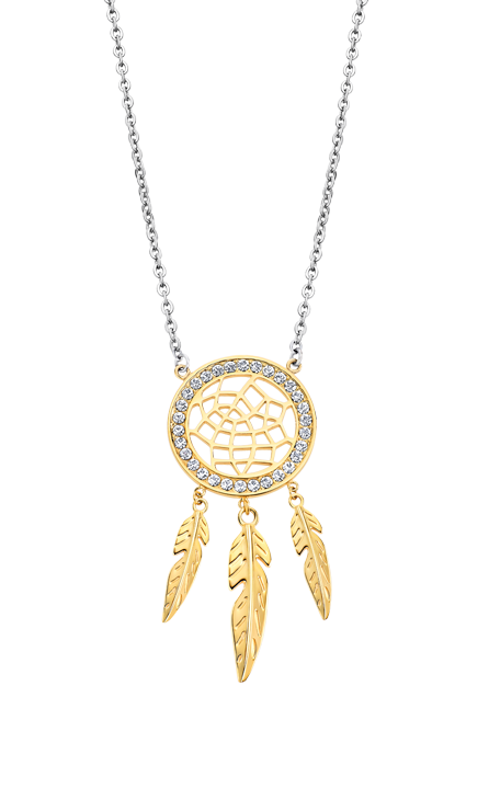 Collier acier Lotus dame
