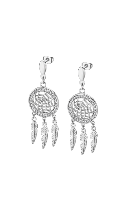 Boucle d'oreilles acier Lotus dame