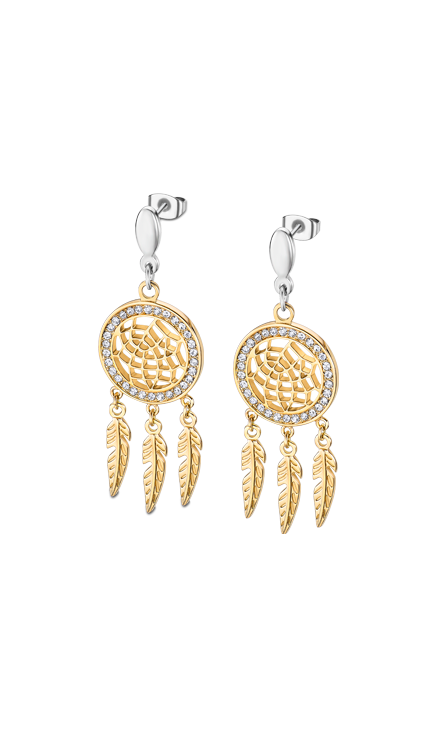 Boucle d'oreilles acier Lotus dame