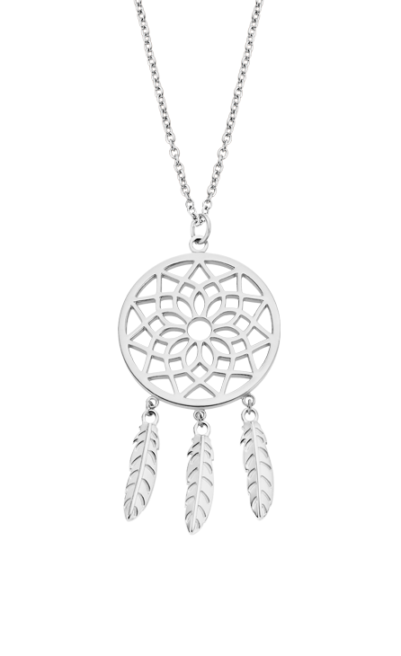 Collier acier Lotus dame