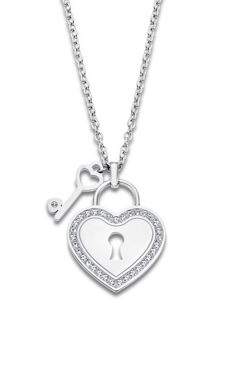Collier acier Lotus dame