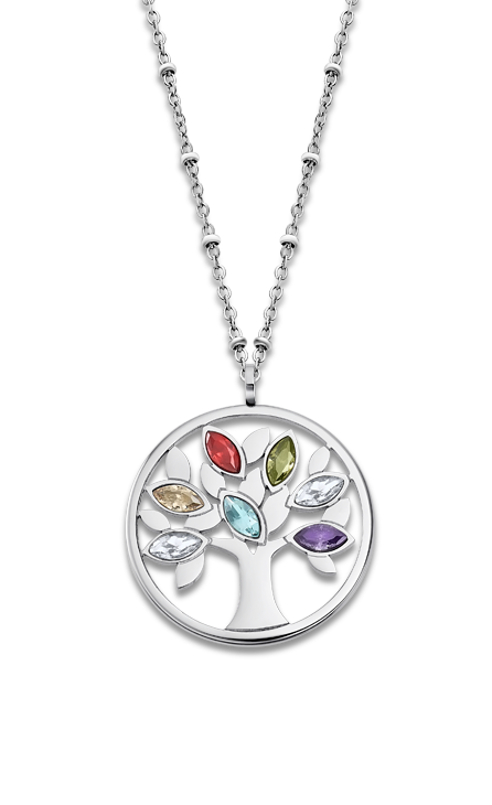 Collier acier Lotus dame