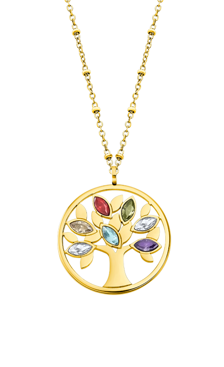Collier acier Lotus dame