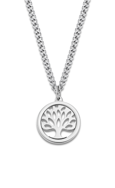Collier acier Lotus dame