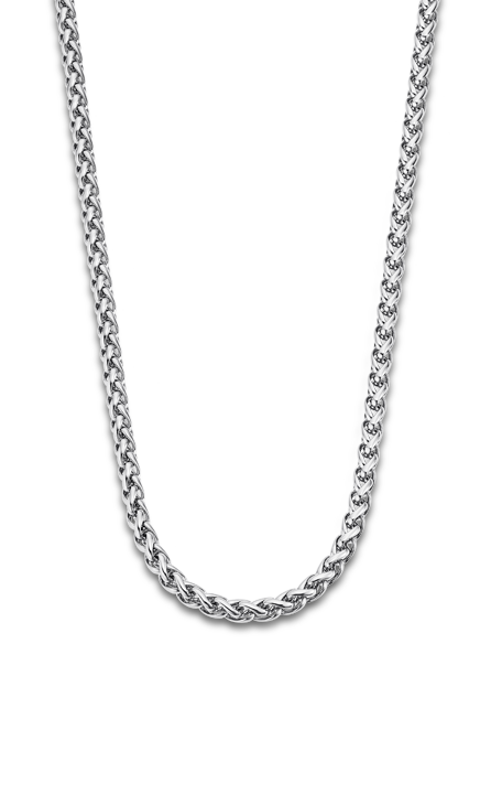 Collier acier Lotus homme