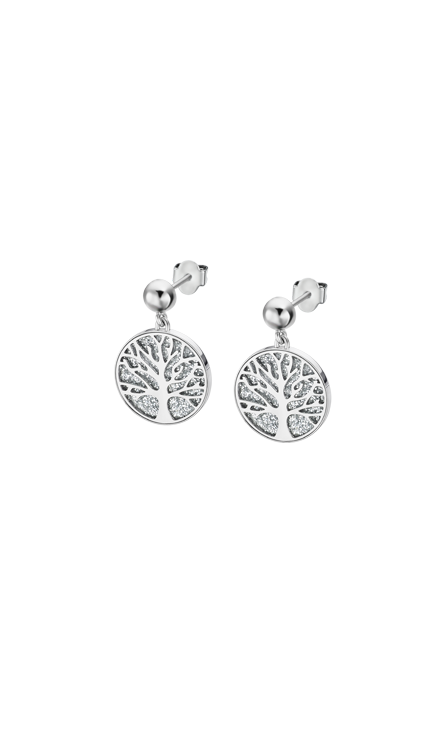 Boucle d'oreilles acier Lotus dame