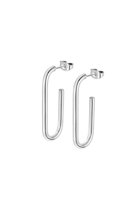Boucle d'oreilles Lotus acier