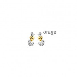Boucle d'oreilles bi color O4735