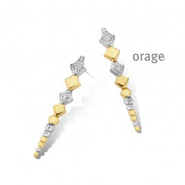Boucle d'oreilles bicolor O6536