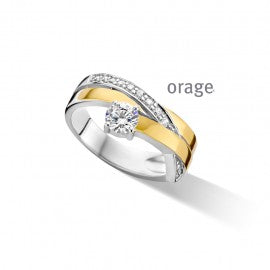 Bague plaqué or Orage R1278