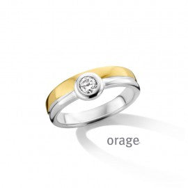 Bague bicolore Orage R4656