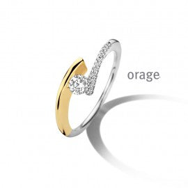 Bague bicolore Orage R4660
