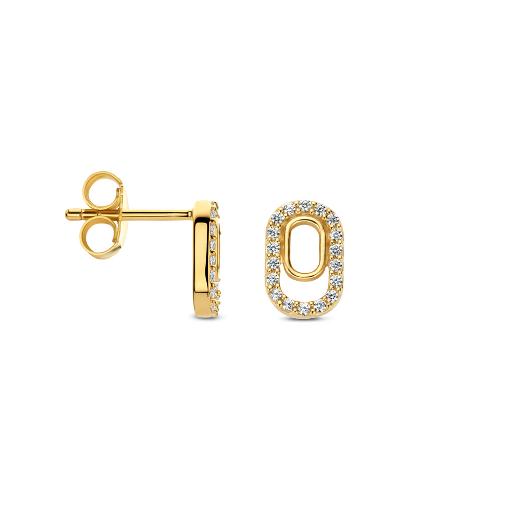 Boucle d'oreilles plaqué or dame Naiomy N6S66
