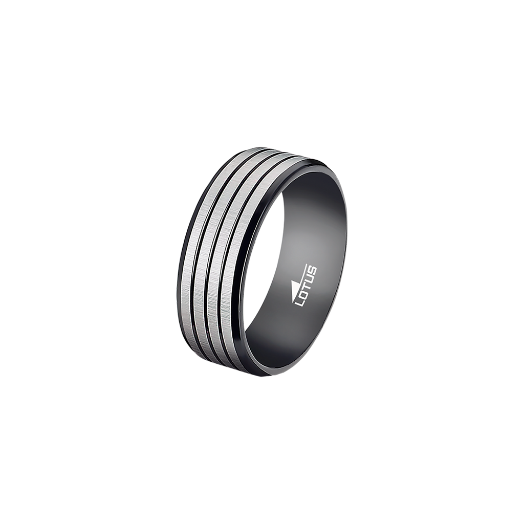 Bague acier Lotus homme LS2398