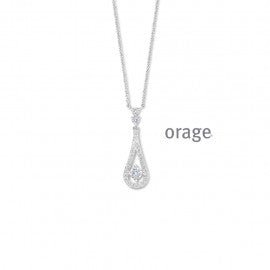 Collier argent  Orage K6902