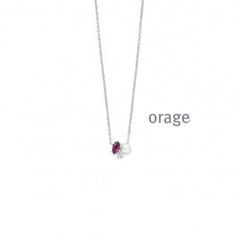 Collier argent Orage K7664