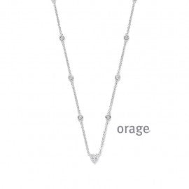 Collier argent Orage K8050