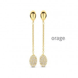 Boucle d'oreilles plaqué or Orage O1336