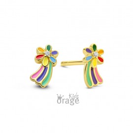 Boucle d'oreilles plaqué or enfant K2731