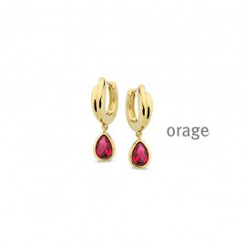 Boucle d'oreilles plaqué or Orage O3125