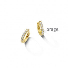 Boucle d'oreilles plaqué or Orage O3134