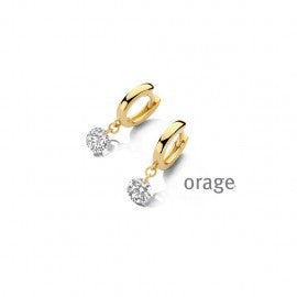 Boucle d'oreilles plaqué or  dame Orage O3614