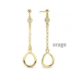 Boucle d'oreilles plaqué or Orage O3987